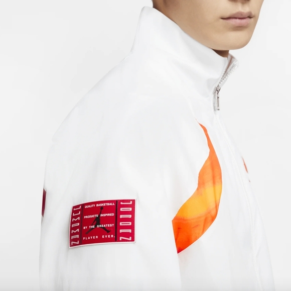 🔥LIKE NEW JORDAN RETRO 11 LEGACY LIGHTWEIGHT JACKET WHITE - Picture 4 of 10